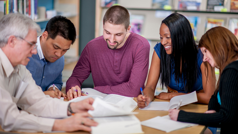Teachers collaborating
